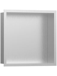 Шкаф-ниша Hansgrohe XtraStoris Individual 56097800 300х300х100 рама шлиф.сталь/короб шлиф.сталь