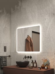 Зеркало SANCOS Arcadia (800х700х25) с подсветкой, сенсорный выключатель, пластиковый короб  AR800
