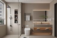 Полотенцесушитель AQUAme электрический  520*624 c термор., металл. AQM3116GM