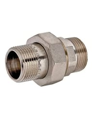 Американка STOUT 1/2"НН, прямая, никель, уплотнение под гайкой o-ring кольцо, SFT-0050-000012