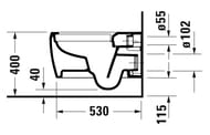������ ��������� Duravit Qatego 390�570�400��, ������������, ������� soft close, ����� 2556090000+0026890000