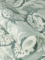 Обои виниловые на флизелине Rasch Novella (1.06x10.05) цветы, зеленые 983005 (рул.)