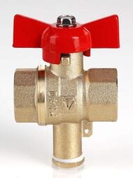 Кран шар.VALTEC СТАНДАРТ для подкл..датчика температуры 1/2"ВН-ВН PN40 рукоятка бабочкаVT.128.GN.04 — изображение 9