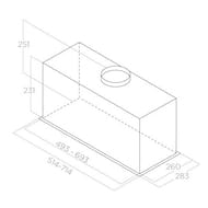 ������� ELICA Fold S IX/A/72 LED, 714�283 ��, 710 �3/�, 257 ��,����. ����� PRF0181963