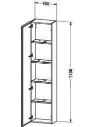 ����� Duravit L-Cube 400�1760�243 ���������, 4 �����, ����� �����, ����� ������� LC1170L1818