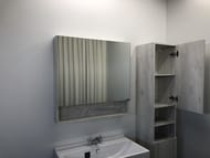 Зеркало-шкаф COMFORTY Никосия-80 (800х800х130) подвесной, без подсветки, дуб белый 00004138838
