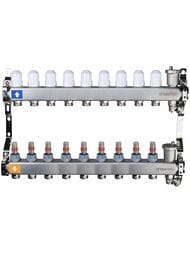 Коллекторная группа VALTEC  9 выходов, 1"х3/4" с расходомерами, нержавеющая сталь VTc.579.EMNX.0609 — миниатюра 1