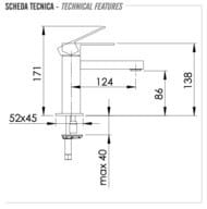 Смеситель для раковины Remer Q-Design QD11, хром