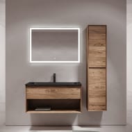Тумба под раковину SANCOS Marmi 1.0 (995х445х520) подвес.,1 ящ.,раковина слева,дуб чарл. MR1.0120ECH
