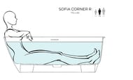 Ванна пристенная Salini Sofia Corner R 102514G 1700х850х590 угловая, правая S-sense белый глянец