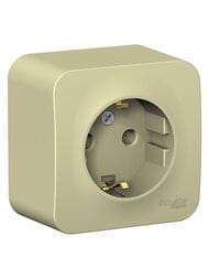 Розетка Systeme Electric BLANCA О/У с заземлением ИЗОЛ.ПЛ., 16А, 250В, БЕЖЕВЫЙ BLNRA010117