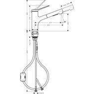 ��������� Hansgrohe Zesis M33 2jet ��� ����� 150�� ������������, �������� ���, ���.������ 74800670