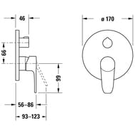 ��������� Duravit B.1 ��� ����� ������������ � ��������������, � ����������� �������� B15210012010