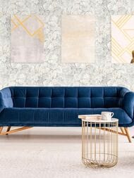 Обои виниловые на флизелине Grandeco Flora (1,06х10,05) листья, бежевые R118128 (рул.)