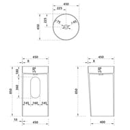 �������� ��������� ABBER Stein 450�450�850 ���������������, ����� ������� AS2506-H