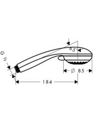 Лейка для душа Hansgrohe Crometta 85 Multi 3jet, 3 функции, хром 28563000 — миниатюра 6