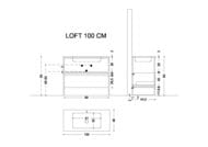 Ящик под столешницу Armadi Art Loft (Лофт) (980x480x290) 894-100-W белый