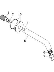Излив на ванну Hansgrohe Tecturis S 198 мм 73411140 шлифованная бронза