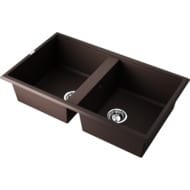 Мойка Omoikiri TEDORI 86-2 DC(860х510х200) врезная, 2 чаши, тетогранит, цвет темный шоколад 4993928