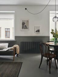 Радиатор стальной Empatiko Takt LR2 двухтруб 1786х352х96 9 сек Н.подкл, 3242Вт, Enigmatic Grey