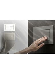 Клавиша смыва TECE Velvet двойной смыв, Soft touch, цвет белый 9240735