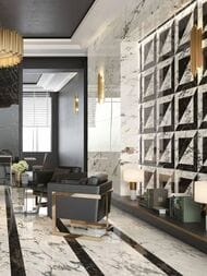 Керамогранитная плитка Atlas Concorde Allure Ins.Spire Lap (600х600) черно-белая 610080000221 (кв.м)
