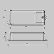 Диммер Maytoni Lighting control 721015 DALI DT6 12-48VDC DIM, 288Вт, белый