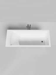 Ванна встраиваемая Salini Cascata 1700х700х600 искусственный камень, S-Sense, белый 104413G