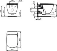 ����������� Ideal Standard ProSys 120P ������� ���� + ������ TESI Rimless + ������� ��������� PR386801