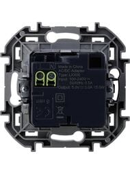 Розетка LEGRAND INSPIRIA  USB A C 240В/5В 3000мА алюминий 673762