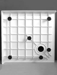 Душевой поддон из стеклокомпозита CEZARES (800x800х150) квадратный TRAY-SMC-A-80-550-150-W белый