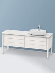 Тумба под раковину справа Duravit Luv 1733х743х570 4 ящика, нордический белый лак LU9568R3939