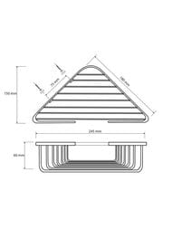 Мыльница угловая Bemeta Cytro 195х195х60мм 102308122
