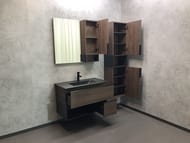 Тумба COMFORTY Франкфурт-90 (910х560х465) подвесная, с раков., дуб шоколадно-коричневый 00-00002048