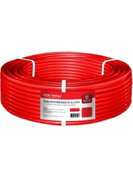 Труба из сшитого полиэтилена РОСТерм PEX-A/EVOH 16х2,0, красная, 1м (в бухте 100м) 16PAEVOH1T