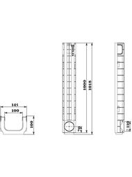 ����� ����������� ��������� DN 100 Gidrolica Standart Plus (1000�148�103) 3,6 �/���  8044