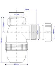 ����� ���������� McAlpine MINI (1 1/2"�40��) � �������������� ������� 142�� MRSK2-NW-MINI