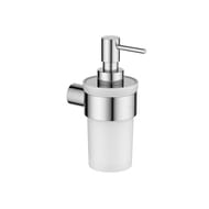 Дозатор для жидкого мыла Aquatek Лира AQ4405CR подвесной, стекло матовое, латунь, цвет: хром