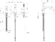 ��������� �� ���� ����� Gessi Rettangolo K 53037.031 �� 3 ���������, �����, ������ ���, ����
