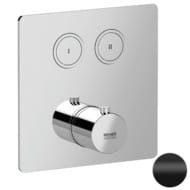 Смеситель термостатический для душа Remer X Style X99QD2KBNO, черный матовый
