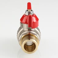 Кран шаровый 1"НН VALTEC BASE красная бабочка VT.219.N.06