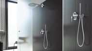 Смеситель Duravit C.1 для душа встраиваемый с переключателем, накидка круг, хром C14210012010