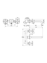 Ideal Standard JOY NEO Смеситель для раковины BD153AA встр., двухзахватный, хром