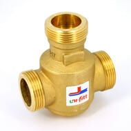 Клапан Uni-Fitt Н 1 1/4" 3-ходовой термостат. 60 С Kvs 9 для напол.котлов,смешение боковое 359G6095 — изображение 3