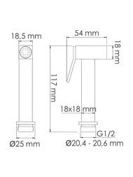 Смеситель с гигиеническим душем WasserKRAFT Fulda A5251.302.241.212 черный Soft-touch