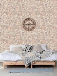 Обои виниловые на флизелине Grandeco Anastasia A54007 (1,06х10,05) город, бежевые (рул.)