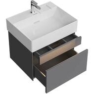 Тумба под раковину KERAMA MARAZZI TECNOLOGICA Logica подвесная с ящиками 564х460х403, стальной серый LOG.60.2\ST