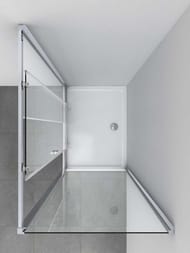 Душевой уголок Vincea Alpha 1400x1950x900 VSR-3AL9014CL прямоугольная xром — миниатюра 7
