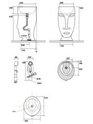 �������� Kerasan Artwork MOLOCO 945�450�510��, ���������������, ���� � �����, ����� ������� 474030