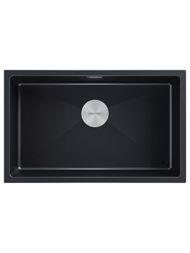Мойка LUMI 74UNI, IT-GRANIT, LU74-BLM, черный, 740х460, Paulmark
